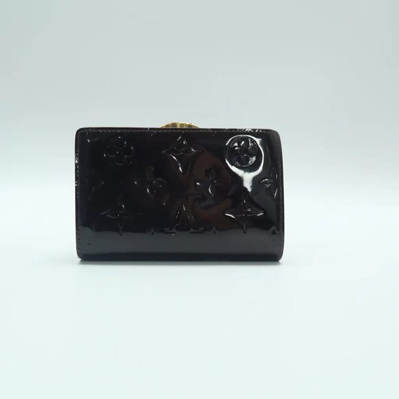 Louis Vuitton Burgundy Monogram Patent Leather Wallet 330-041025 - Picture 2 of 12
